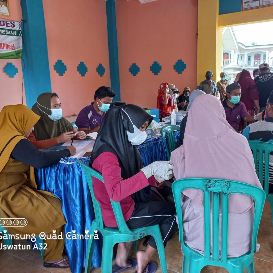 Kegiatan Vaksinasi COVID-19 Dosis 1 Gelombang ke-2 Desa Eka Mulya 2021